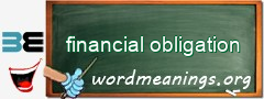 WordMeaning blackboard for financial obligation